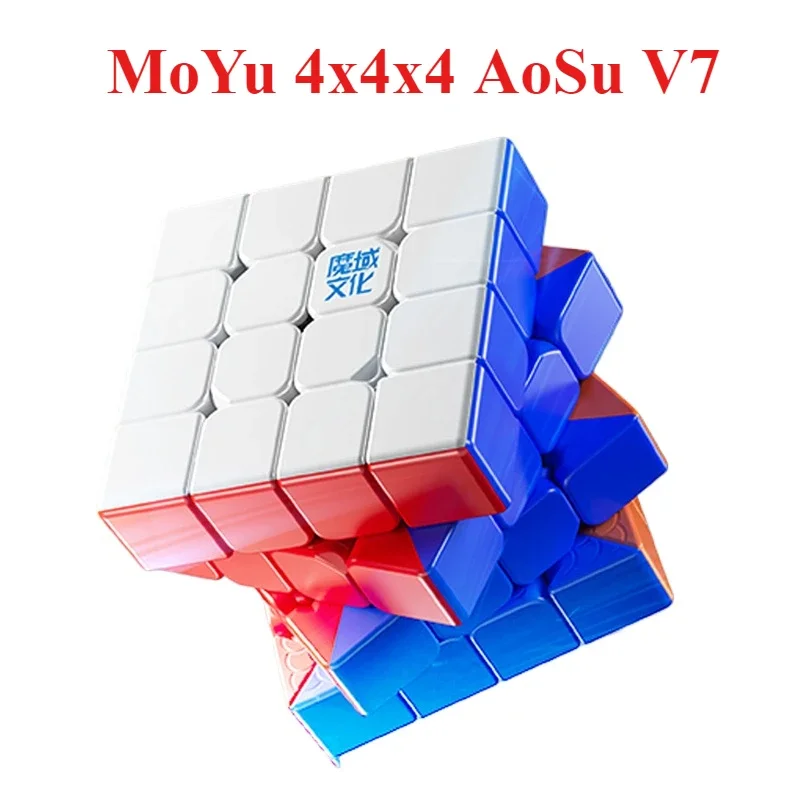 MOYU 4x4 Cube AOSU V7 Магнитный Magic 4x4x4 Профессиональная скоростная головоломка Детская