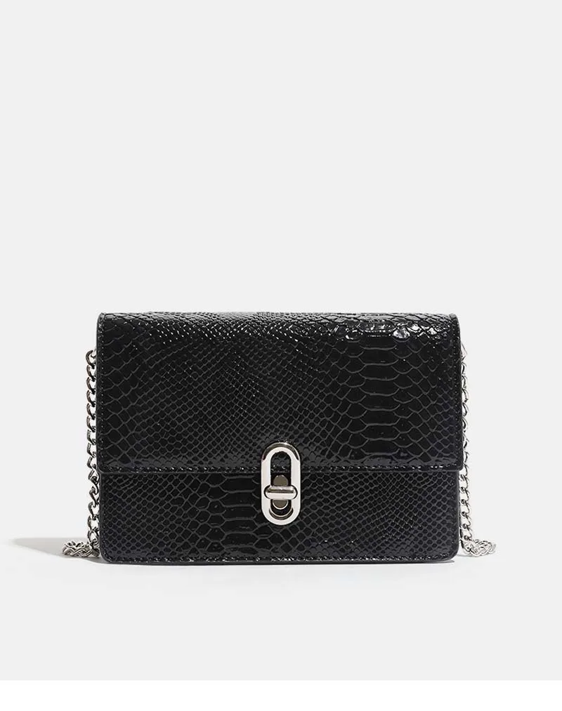 

High-Quality Flip Bag Retro Small Square Bag Crocodile Pattern Chain Messenger Bag Women'S 2022 New Versatile Shoulder Bag