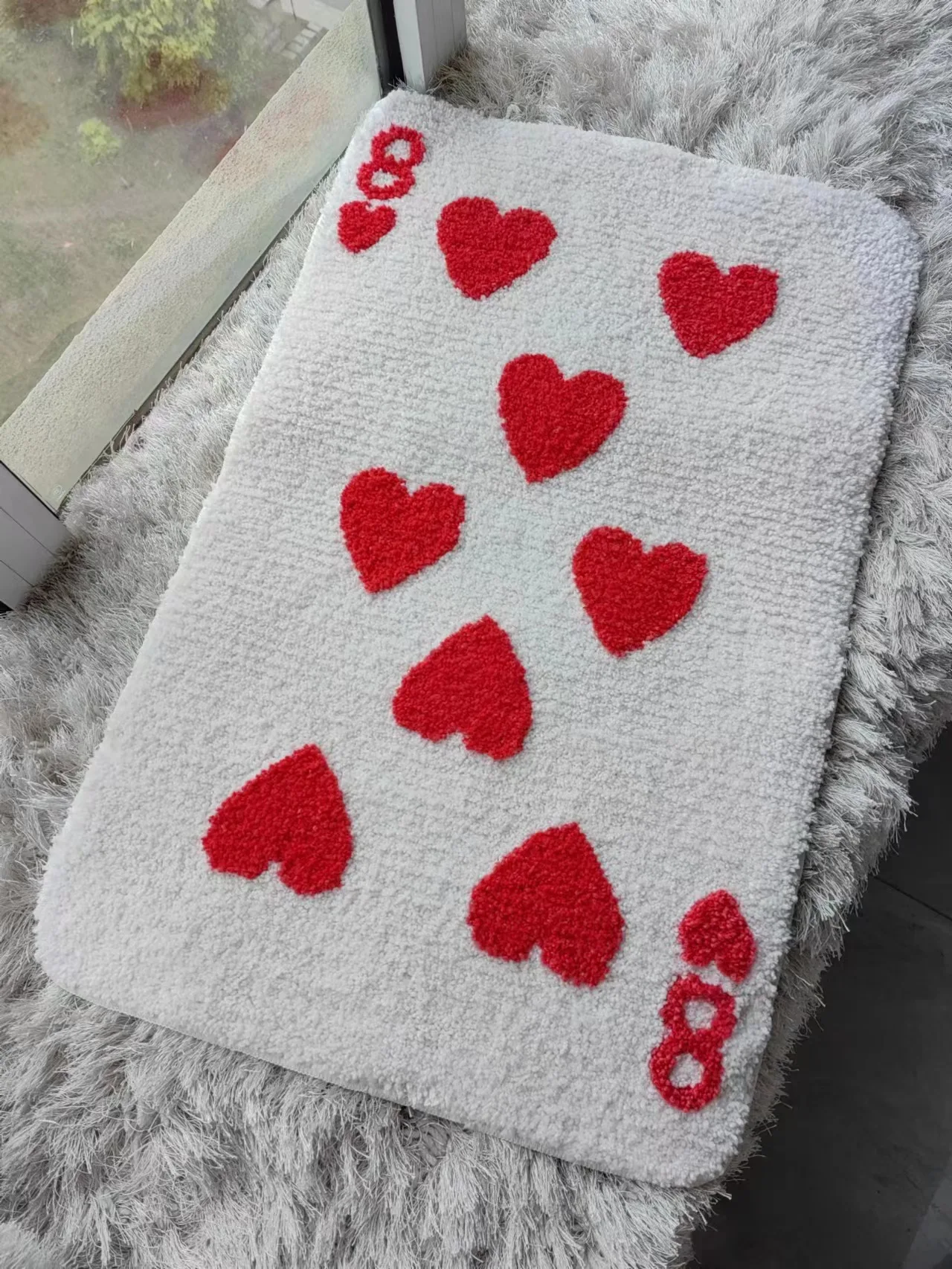 

Микрофибра коврик для ванной в форме сердца