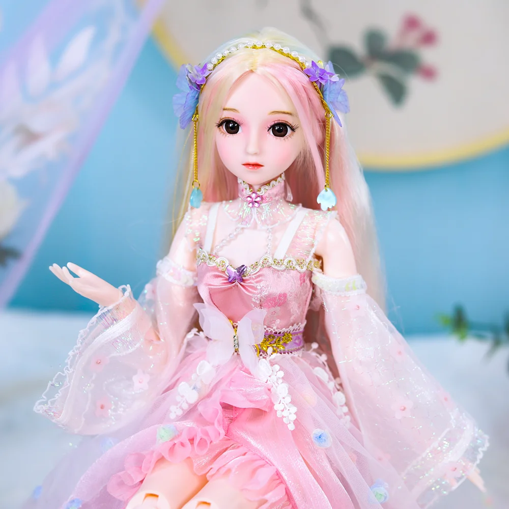 Фото Специальная цена: Кукла DBS 1/3 BJD, высота 62 см, механическое суставное тело, с полным макияжем, волосами, глазами, одеждой, игрушка-подарок. №1