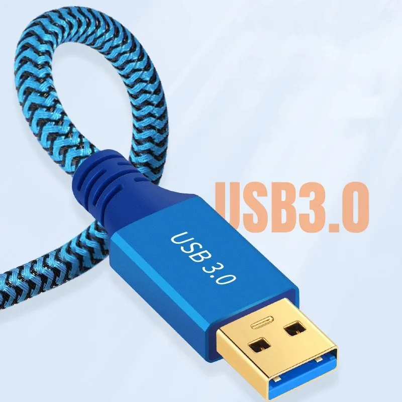 USB 3.0 Type A папа мама 5 Гбит/с кабель передачи данных прочный плетеный шнур для ПК