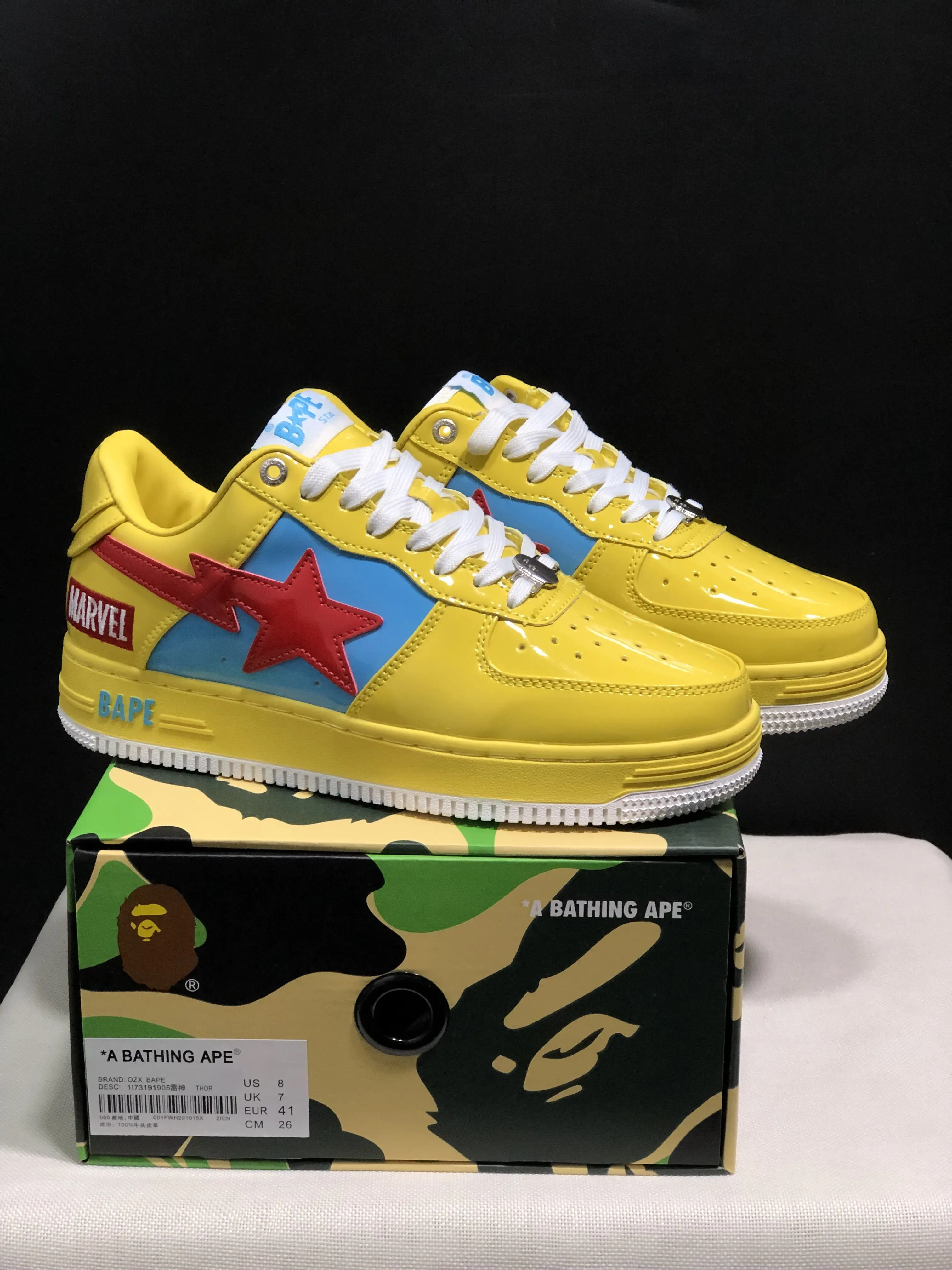 

Outdoor Sneakers Men Women BAPEStar Skateboard Casual Trekking Walk Shoes With Box eur36-45