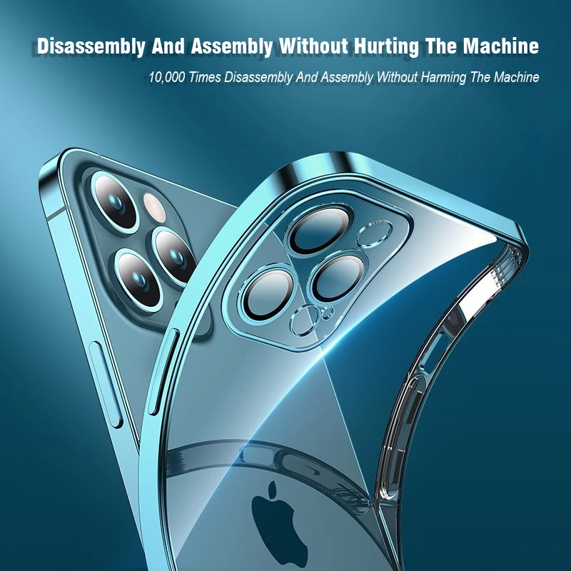 

Iphone13 Lens Full Package Ultra-thin Plating Transparent Soft Case Bare Hands Apple Protective Case