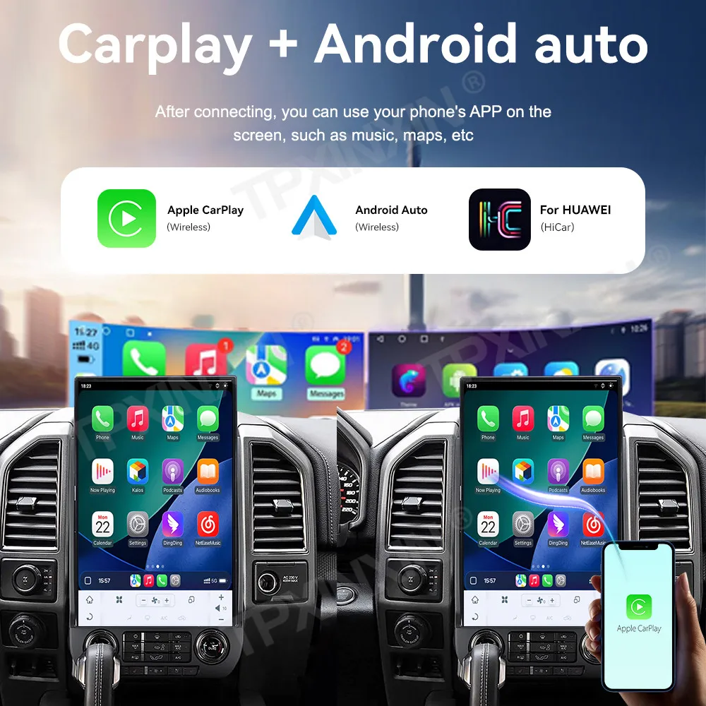 17,2-дюймовый автомобильный радиоприемник на Android 13 для Ford F150 F250 2015-2021, стиль Tesla, IPS сенсорный экран, GPS-навигация, мультимедийный проигрыватель, головное устройство (art.: 3920da916e1fb) - 3920da916e1fb