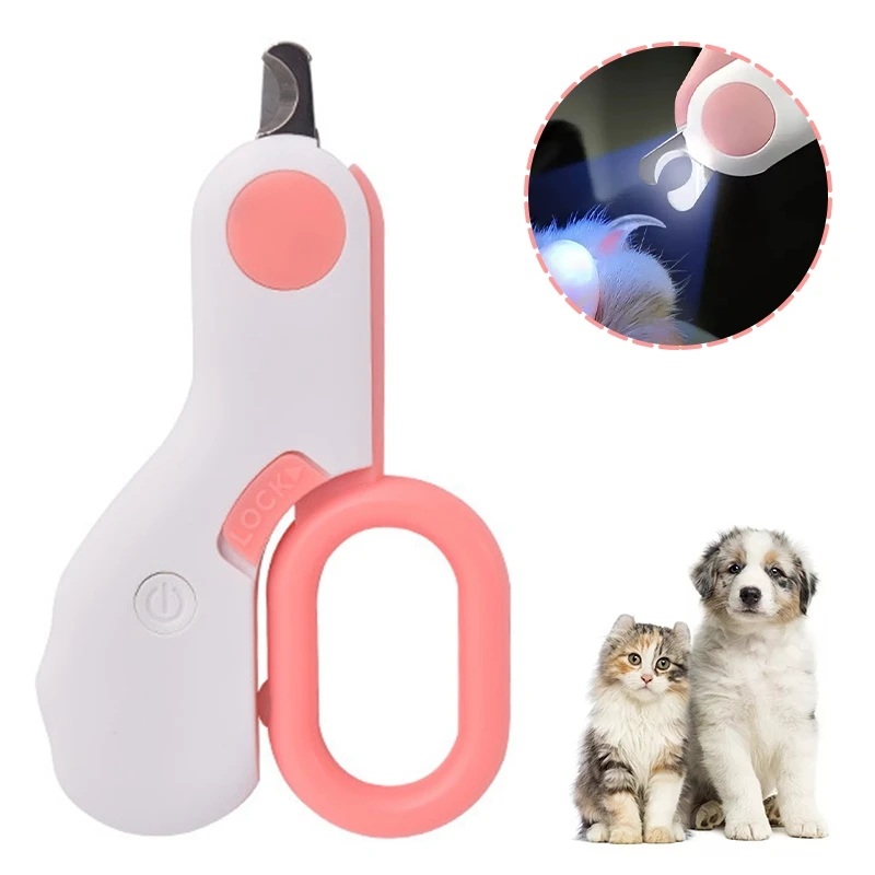 

LED Light Pet Professional Nail Clipper for Small Cat Dog Kitten Safety Claw Car Grooming Scissors Puppy Cutter Tool Accessories