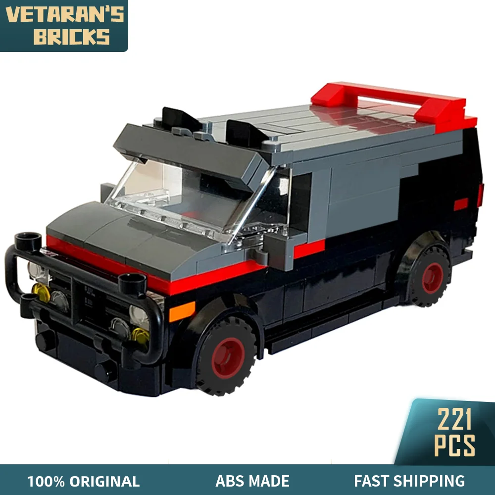 

MOC A-Team Van Transport Vehicle Cash Truck Model Building Blocks Construction Bricks Toy Car for Kids Boy Birthday Gift