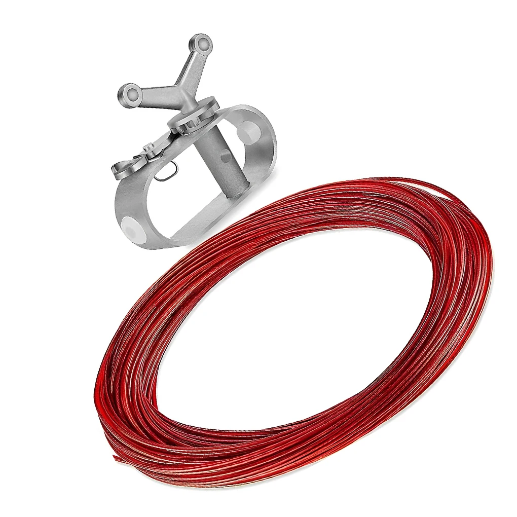 

Pool Cover Cable Winch Kit Winter Hot Spring Sleeve Plastic Coated Steel Fastener for Securing Above Swimming Pools