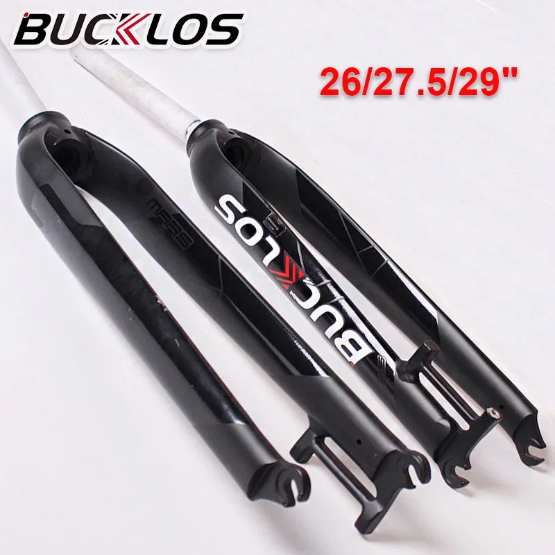 Велосипедная вилка BUCKLOS MTB жесткая для горного велосипеда 26/27 5/29 дюйма из