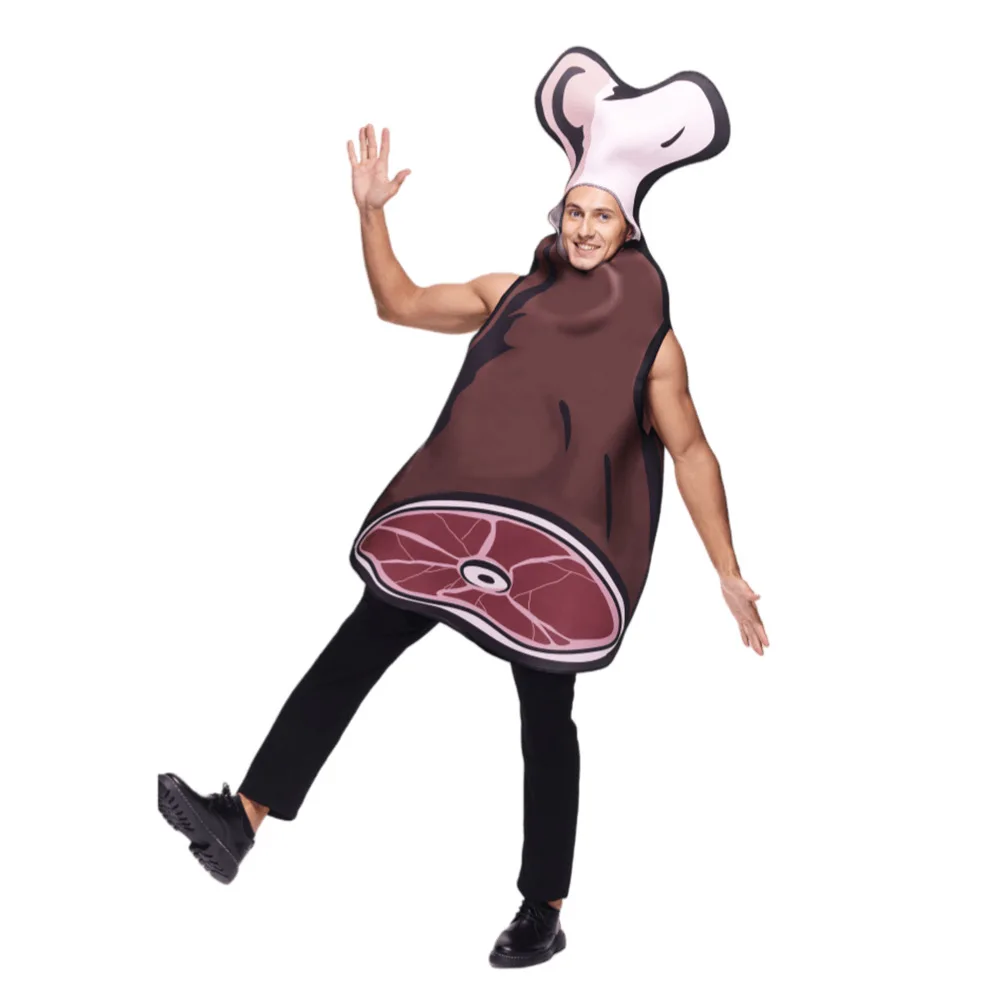 Взрослый массивный костюм из мясной кости забавный мультяшный с большой