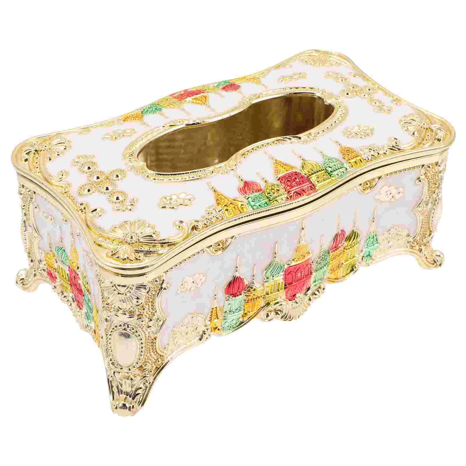 

Exquisite Tissue Storage Case Portable Napkin Box European Style Tissue Organizer
