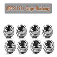8pcs durable cnc stainless steel bushings sleeves kit replacement for 1911 grips models with standard thickness