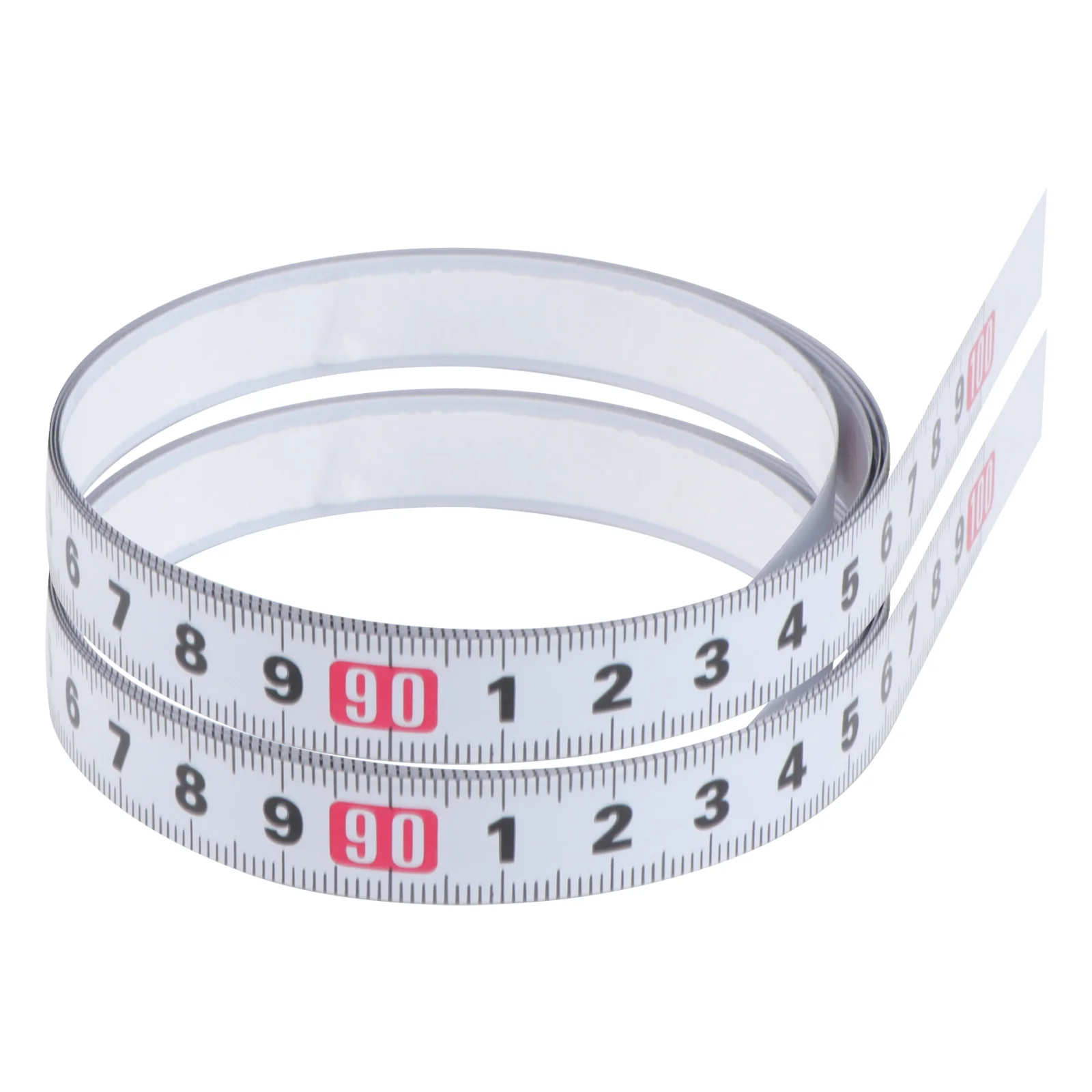 

2Pcs 1- meter Steel White Measure Tape Miter Track Tape Measure Self Adhesive Metric Scale Ruler Woodworking Ruler