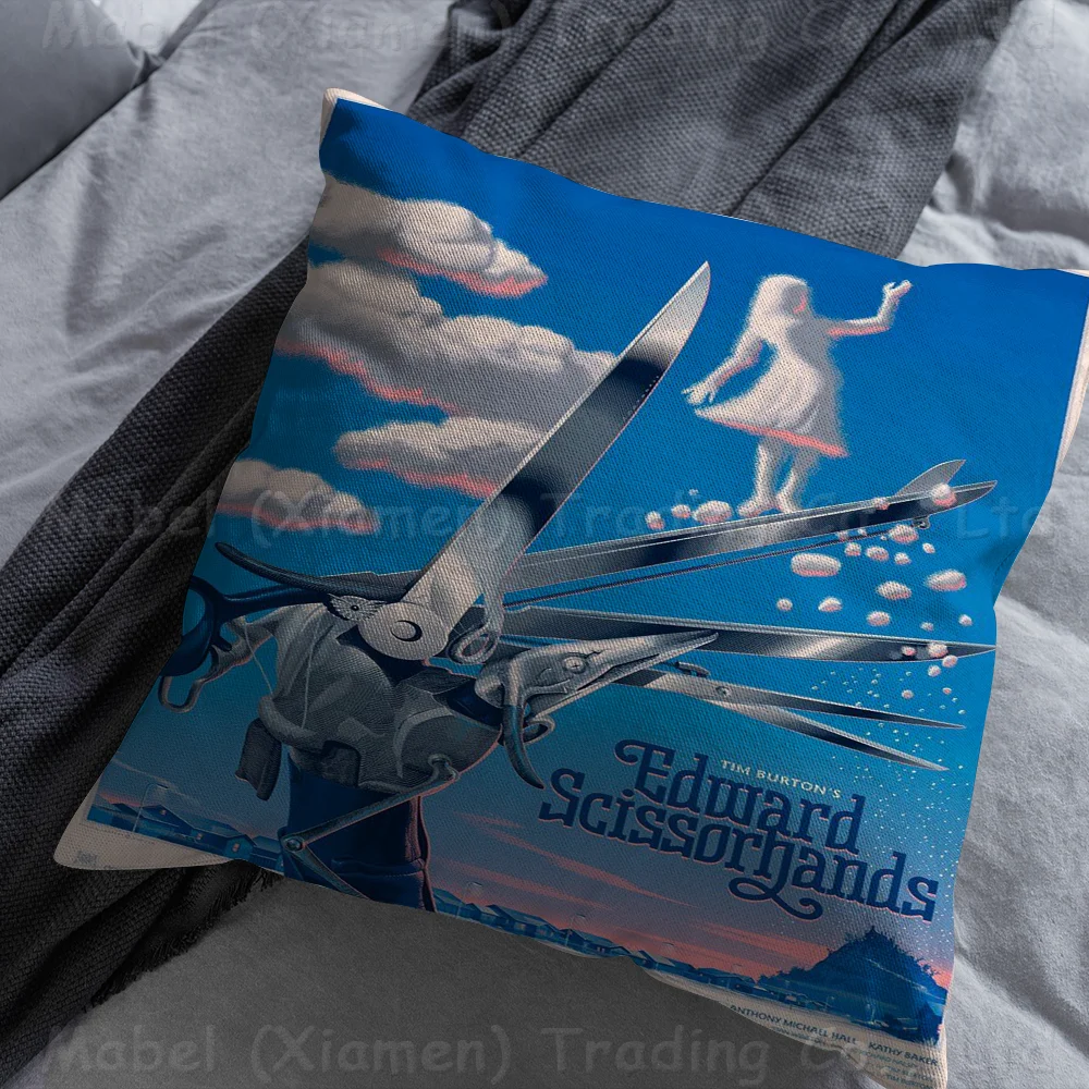 Move Edward Scissorhands Pillow Gift Home Office Decoration Bedroom Sofa Car Cushion CoverPillow Case