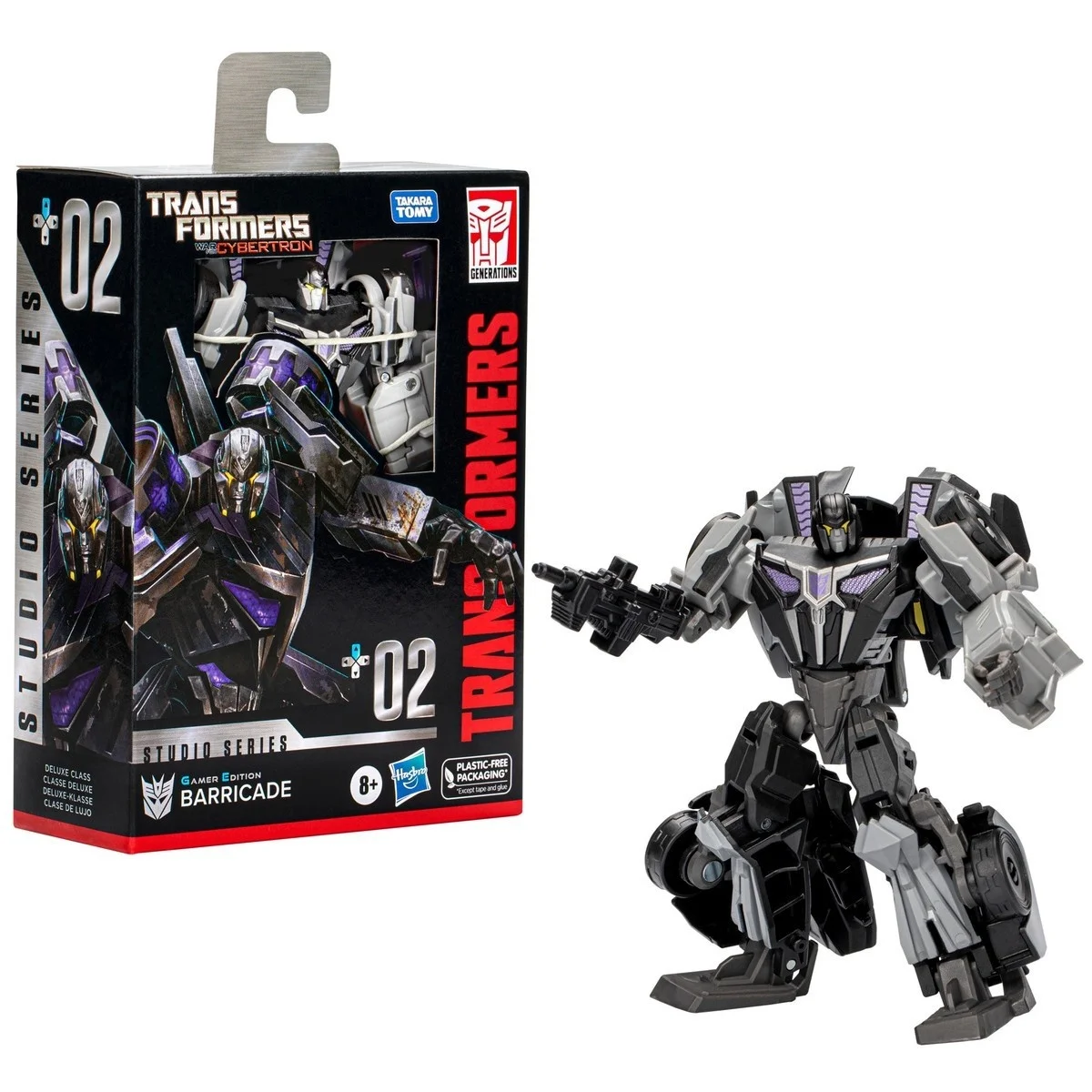 TAKARA TOMY Трансформеры Toys Studio Series Deluxe Class WFC02 Gamer Edition Barricade Фигурка в подарок SS GE-02