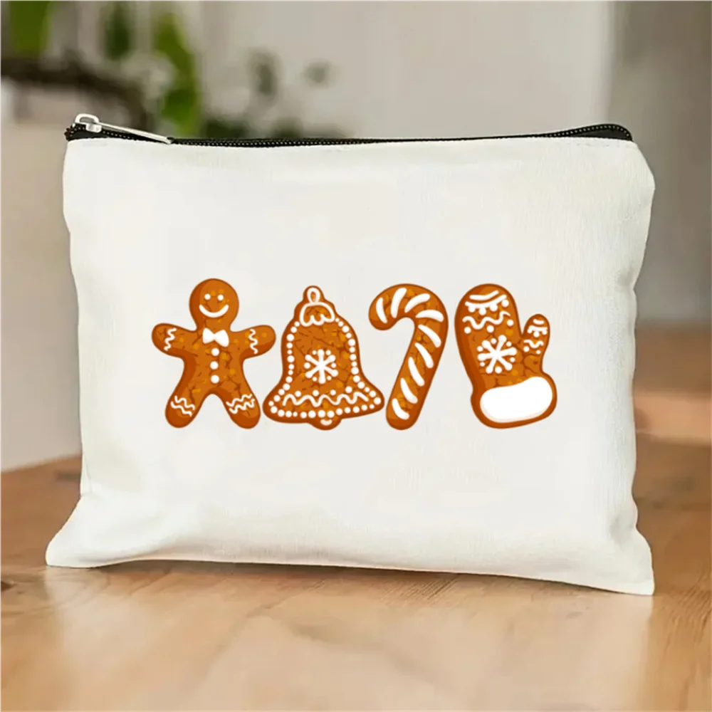 1 шт. новинка 2024 Рождественская косметичка сумка для хранения косметики женский