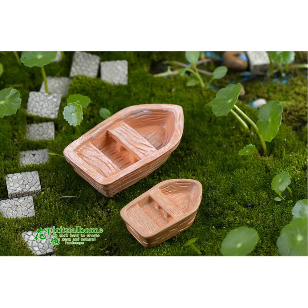 Недорогая мини-лодка 3 см и 5 1 шт. миниатюрная садовая мебель сделай сам