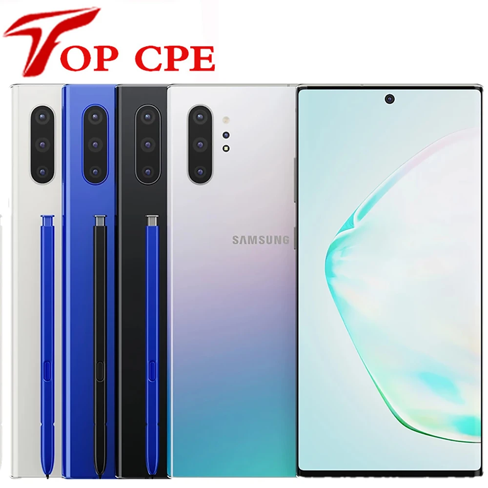 Разблокированный Samsung Galaxy Note 10 Plus N975U1 Note10 + N975U 256 Гб ПЗУ 12 ОЗУ Восьмиядерный 6 8