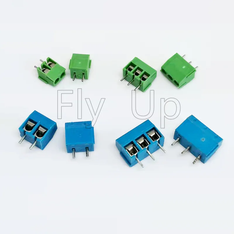 

KF301 Screw PCB Blue/Green Terminal Block Connector 5.0mm Pitch Straight 2P/3P/4P Splicable Plug-in Terminal Kit