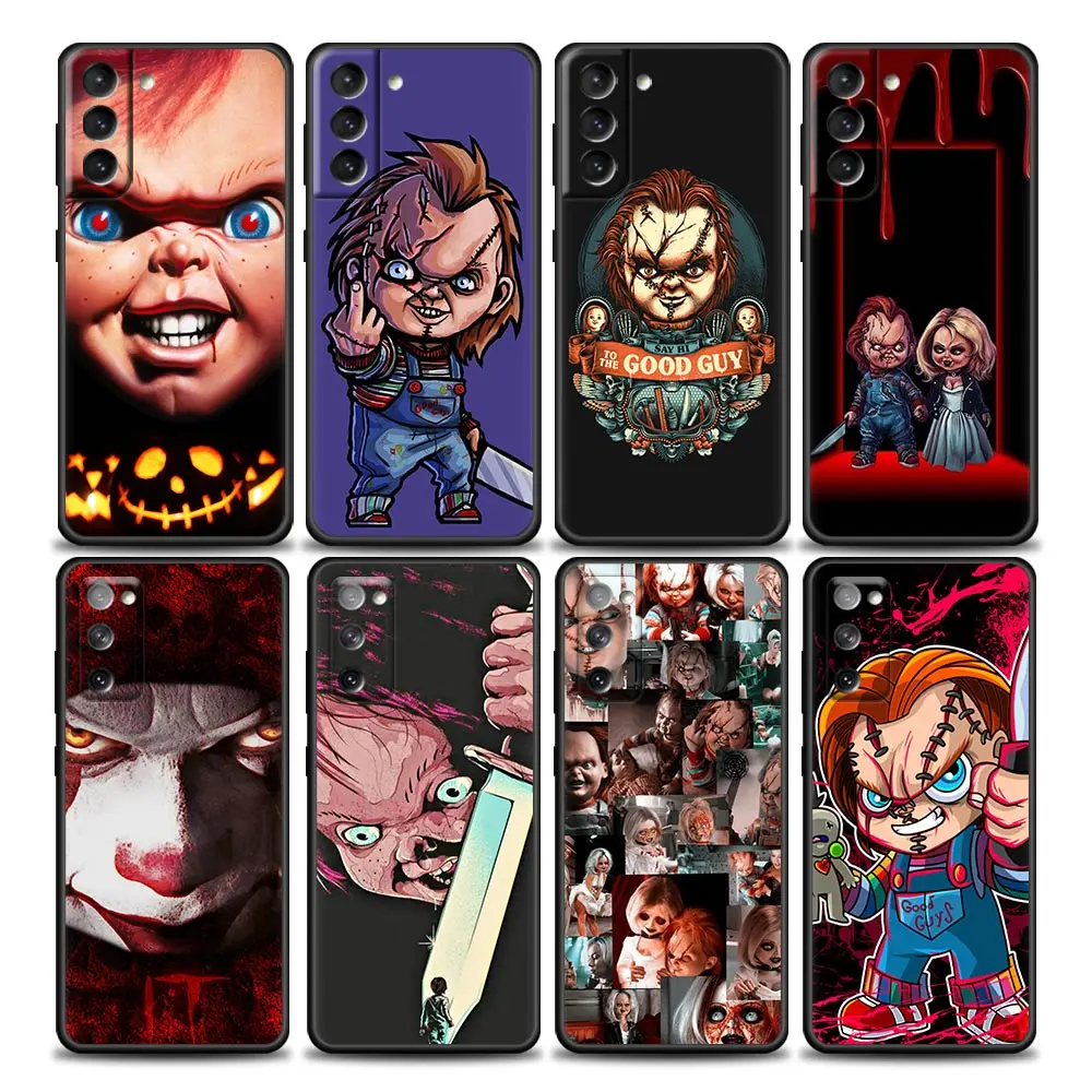 

Horror Movie Scary Chucky Doll S22Ultra For Samsung Galaxy S21 S20 FE S22 Ultra S10 S9 S8 Plus 5G Case Funda Cover Childs-play-3