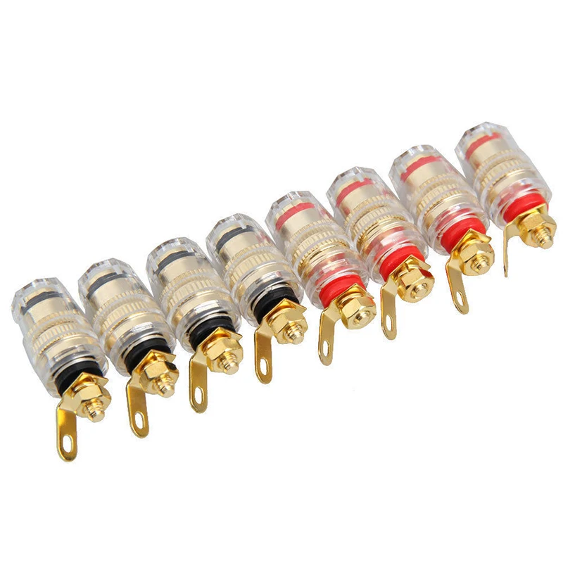 

8Pcs 4mm Amplifier Speaker Terminal Binding Post Banana Plug Jack
