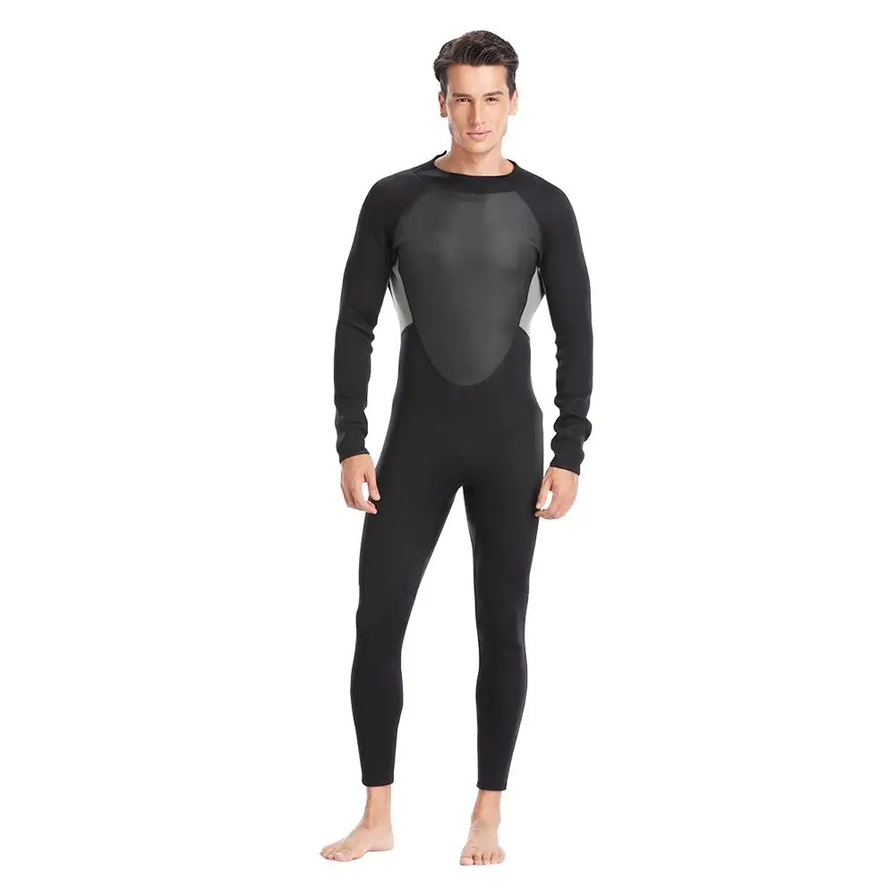 

Summer Men Wetsuit Full Bodysuit 3mm Round Neck Diving Suit Stretchy Swimming Surfing Snorkeling Kayaking Sports Clothing