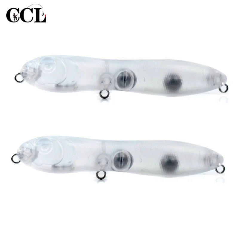 

CCLTBA 15pcs/lot 10cm 14.4g Blank Pencil Fishing Lure Topwater Popper Fishing Bait Artificial ABS Plastic Hard Bait Wobbler