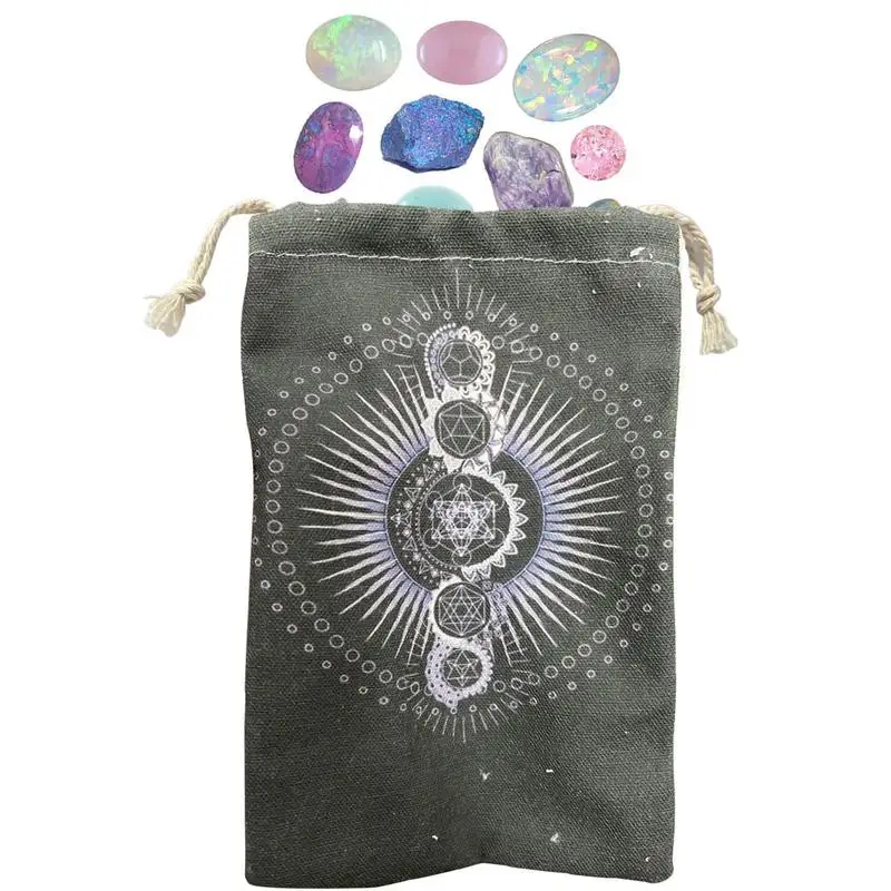 

Tarot Card Dice Bag Soft Tarot Card Canvas Bag Canvas Bag For Tarot With Drawstring Party Favor Storage Bag Runes Jewelry Pouch