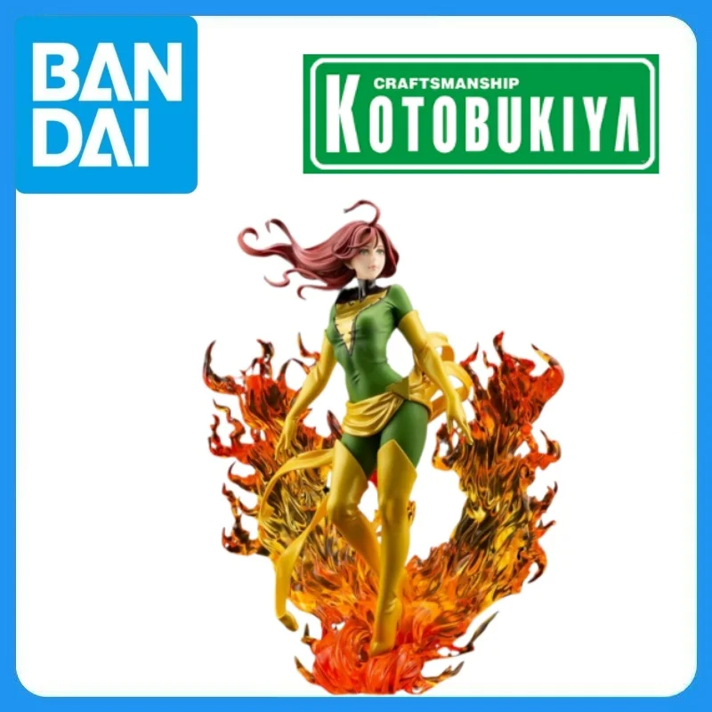 Фото В наличии: Оригинальная статуэтка Kotobukiya X-Men Phoenix Bishoujo, Marvel X Bishoujo 1/7 Rebirth, лимитированная серия, аниме-модель, игрушка №1