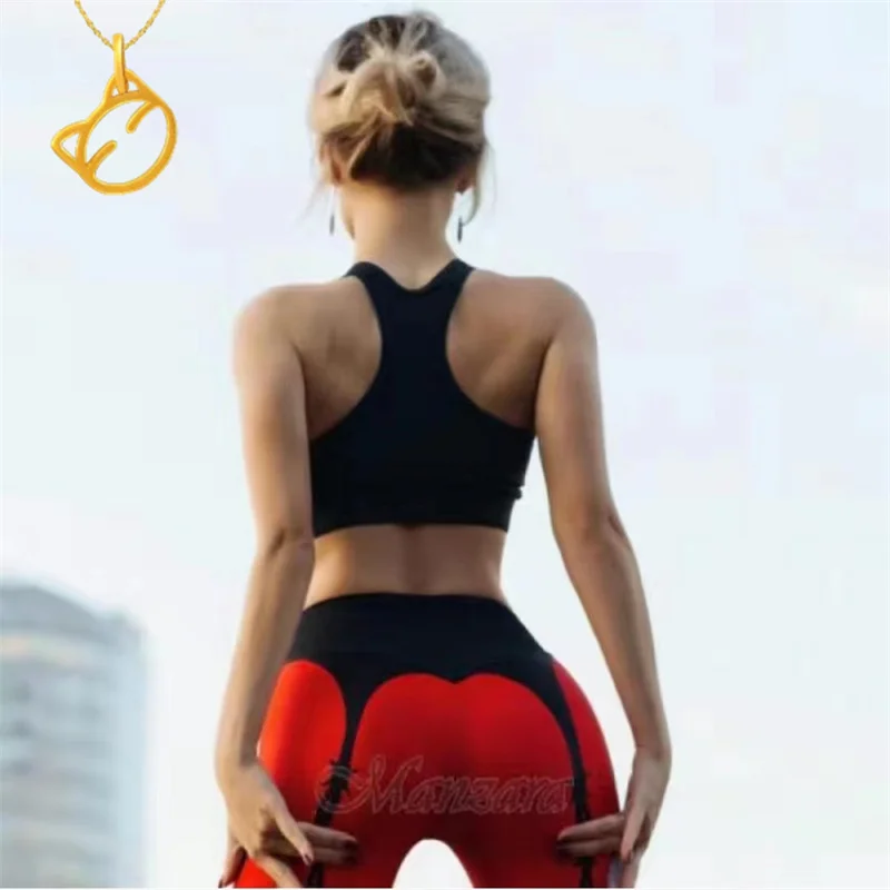 Fashionable color leggings Thin breathable outdoor sports hip-lifting pants S-curve figure yoga pants Shopping hip-hop leggings