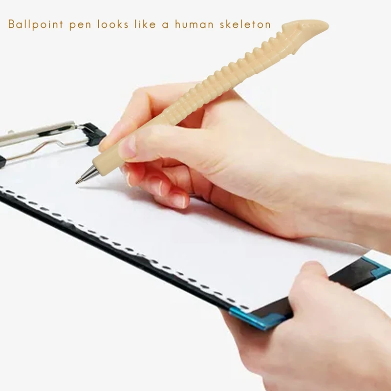 

25PCS Bone Design Ballpoint Pens With Black Ink For Artist, , Nurse , School, Office, Party