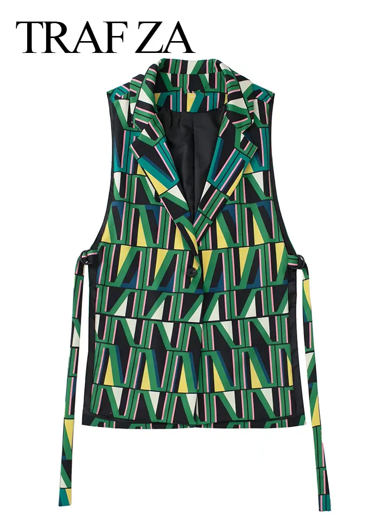 

Женский блейзер на одной пуговице, без рукавов