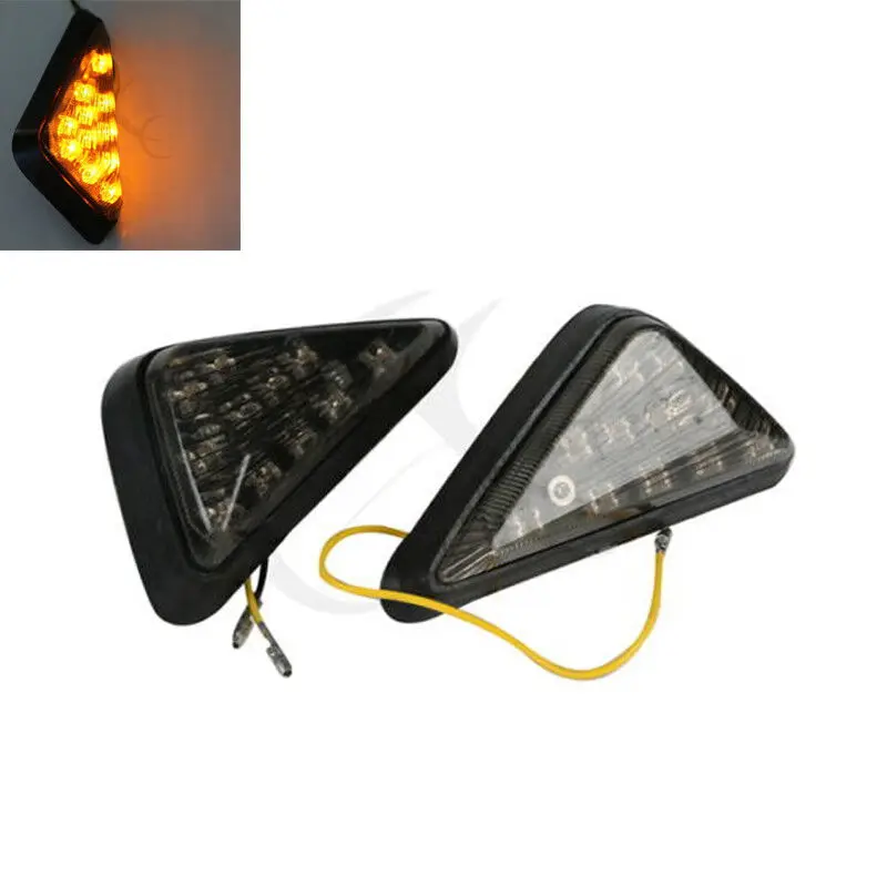 

Motorcycle Smoke LED Flush Mount Turn Signal For Yamaha R1 1998-2008 GSXR750 2000-2006 ZX10R 2004-2005 Ninja ZX6R 1998-2006 CBR