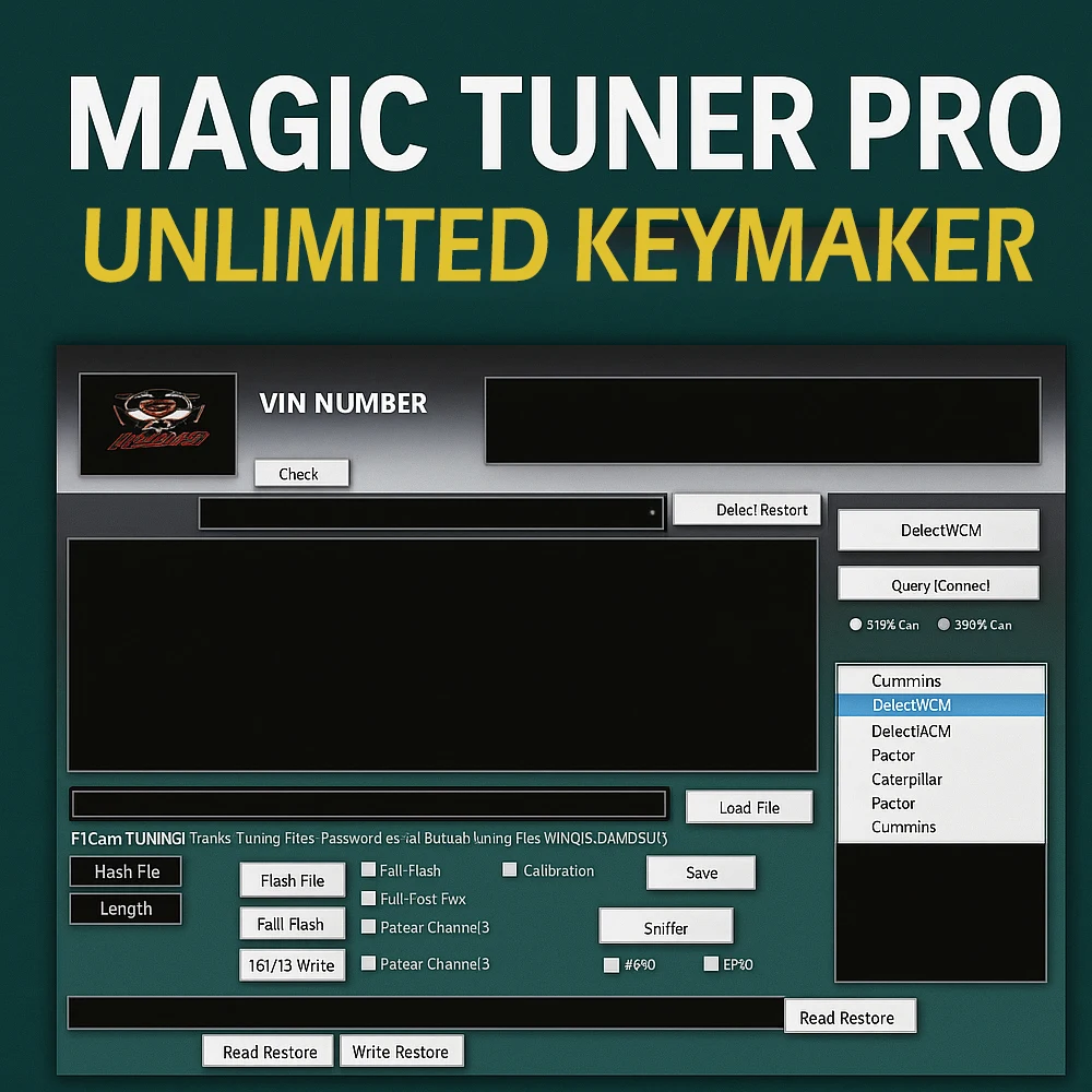Фото MAGIC TUNER PRO 2023, усовершенствованный флэш-инструмент Keymaker ECU для грузовиков |   Полное программное обеспечение для диагностики и настройки транспортных средств для профессионалов №1