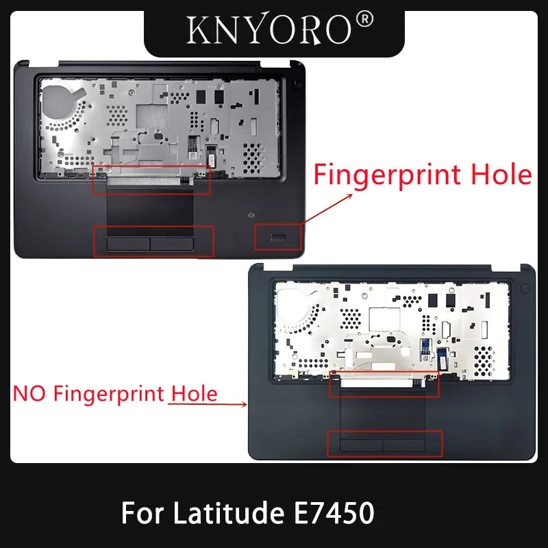 Laptop Palmrest Cover With Touchpad Fingerprint Hole For Dell Latitude E7450 7450 Palm Rest Upper Housing Case Black C Shell
