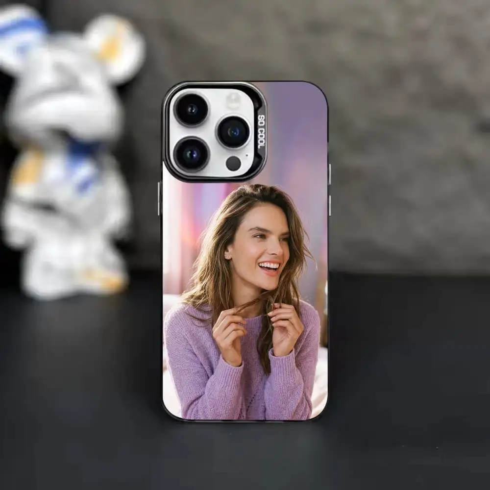 Фото Чехол для телефона Supermode AA A-Alessandra Ambrosio для iPhone 17, 16, 15, 14, 11, 12, 13 Plus, Pro Max, XS, цветной серебристый №5