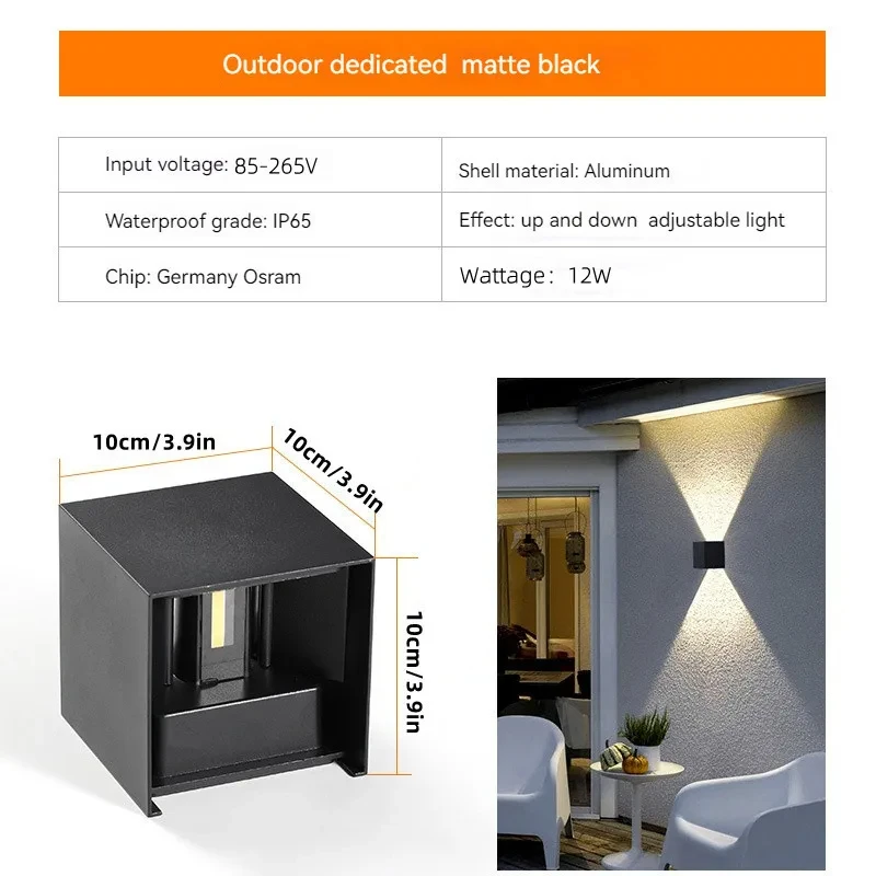 Черный настенный светильник в современном стиле для внутреннего декора со