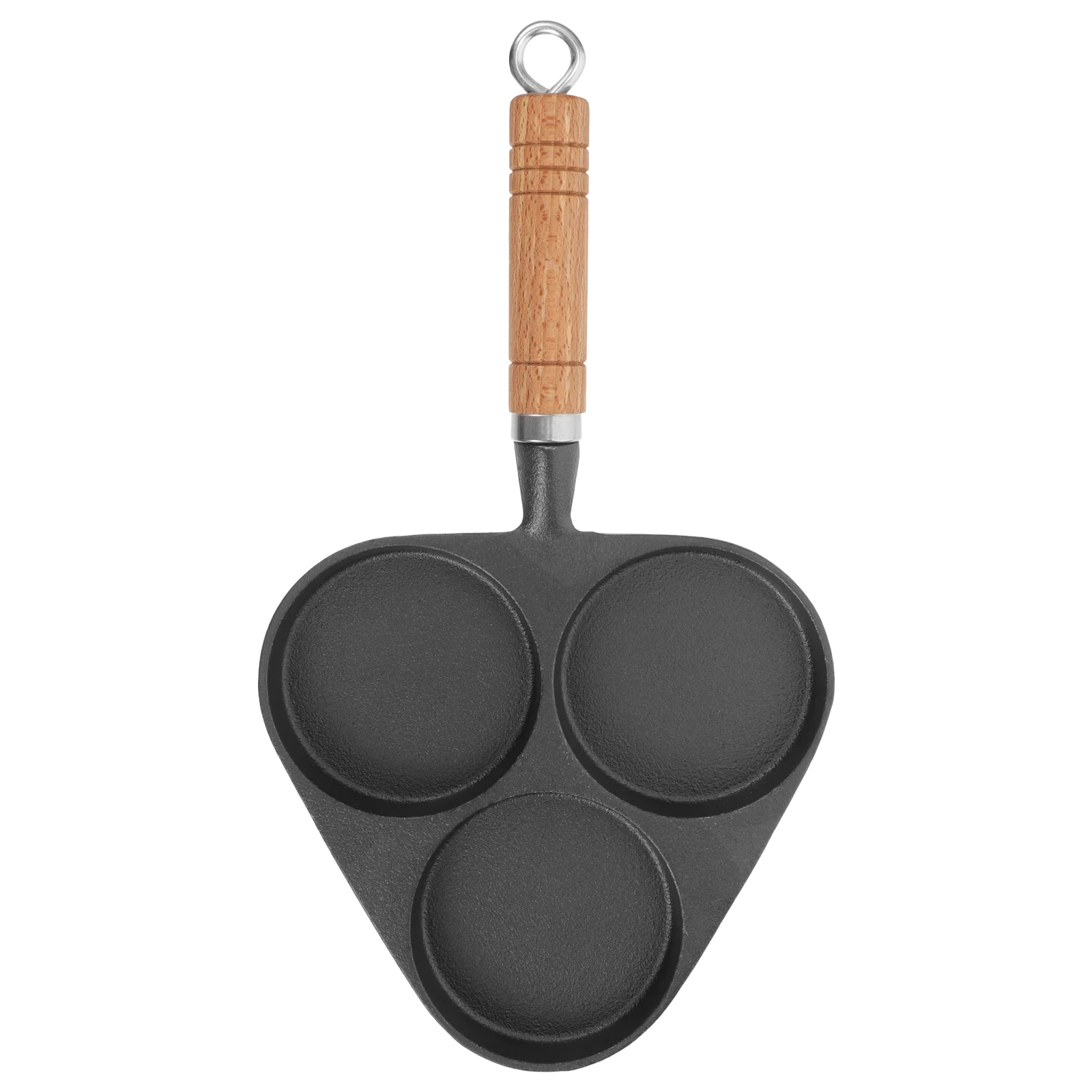 

Fried Egg Frying Pan with Handle Iron Coating Heat Resistant Kitchen Egg Pan