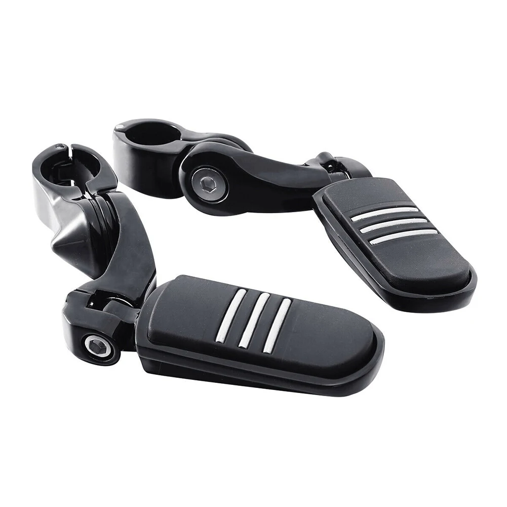 

Foot Pedal Footpegs Billet Aluminum Durable Gloss Black High Quality New 1 Pair Motorcycle Bumper Guard Pedals