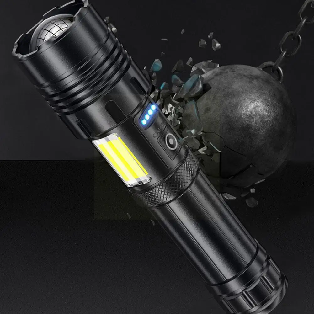 

Xhp70 Most Powerful Led Flashlight Torch Usb Rechargeable Light Zoomable 18650 Flash Hand Tactical Cob Lamps Waterproof Cam Y0n8