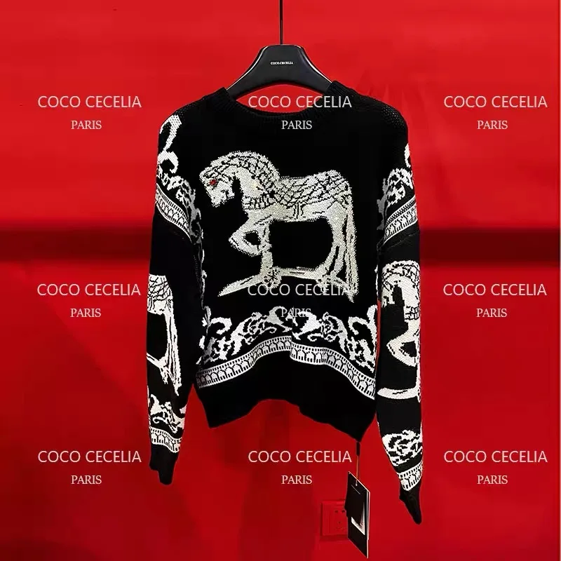 Женская одежда с бриллиантами модные винтажные свитера осенне-зимние вязаные