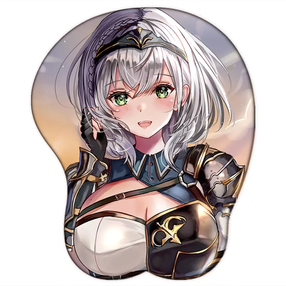 

Shirogane Noel для Hololive симпатичный силикагелевый коврик для запястья для аниме 3D геймеров сексуальный Oppai мышь padKawaii Boobs коврик для мыши