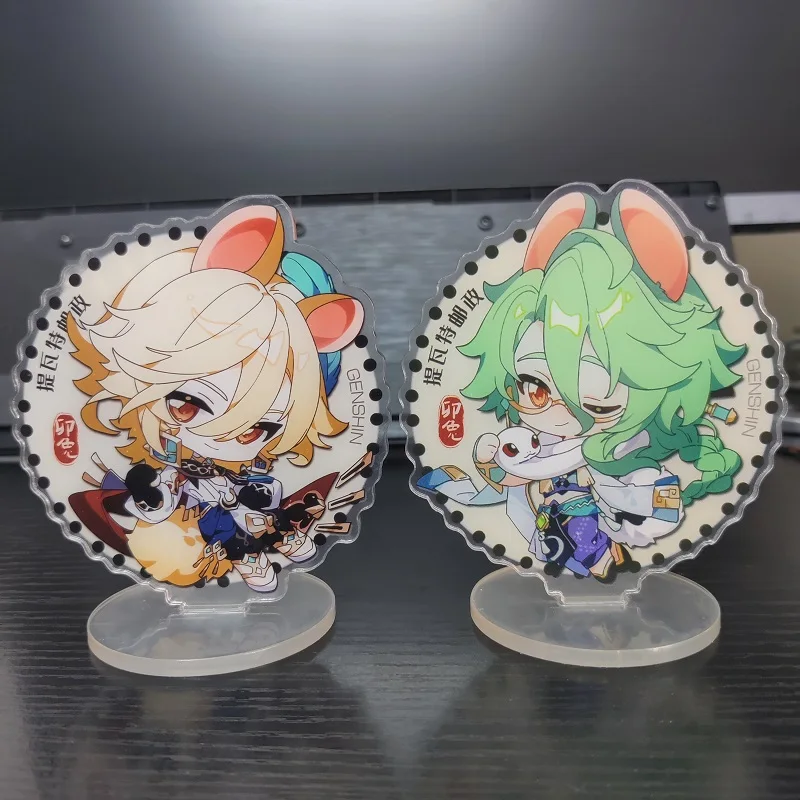 

Genshin Impact Anime Figures Baizhu Kirara Kaveh Acrylic Stands Model Mika Schmidt Year Of The Rabbit Limited Cute Desk Decor