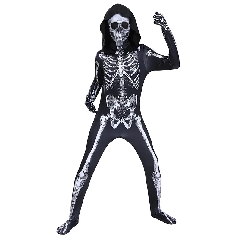 

Scary Zombie Costumes Kids Zentai Cosplay Jumpsuit Skeleton Costume Werewolf Bodysuit Halloween Costume Carnival Party Dress Up