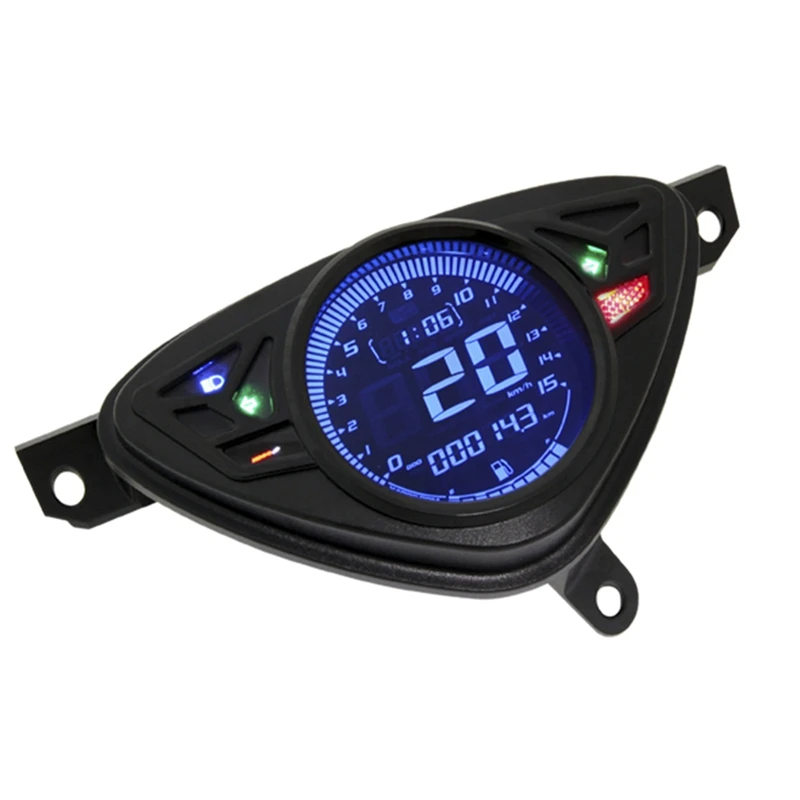 

2X Motorcycle Speed Meter With Color LCD Temperature Oil Gauge Adjustable Odometer For Yamaha Mio