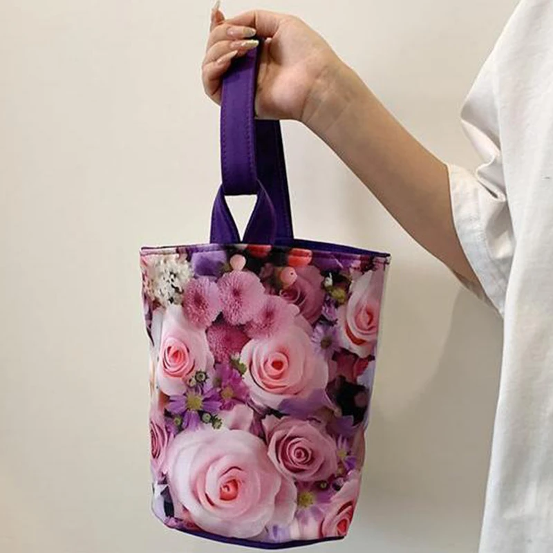 Модная и легкая сумка Холщовая Сумка-мешок милая ручная для бэнто