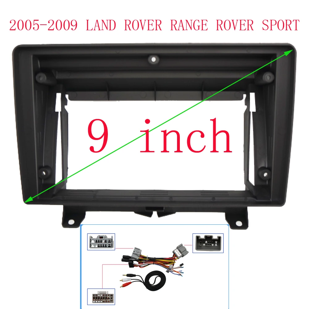 

WQLSK For Land Rover Range Rover Sport 2005 2004-2009 Android Car Radio Panel Fascia Frame Optional Accessories Power Cord