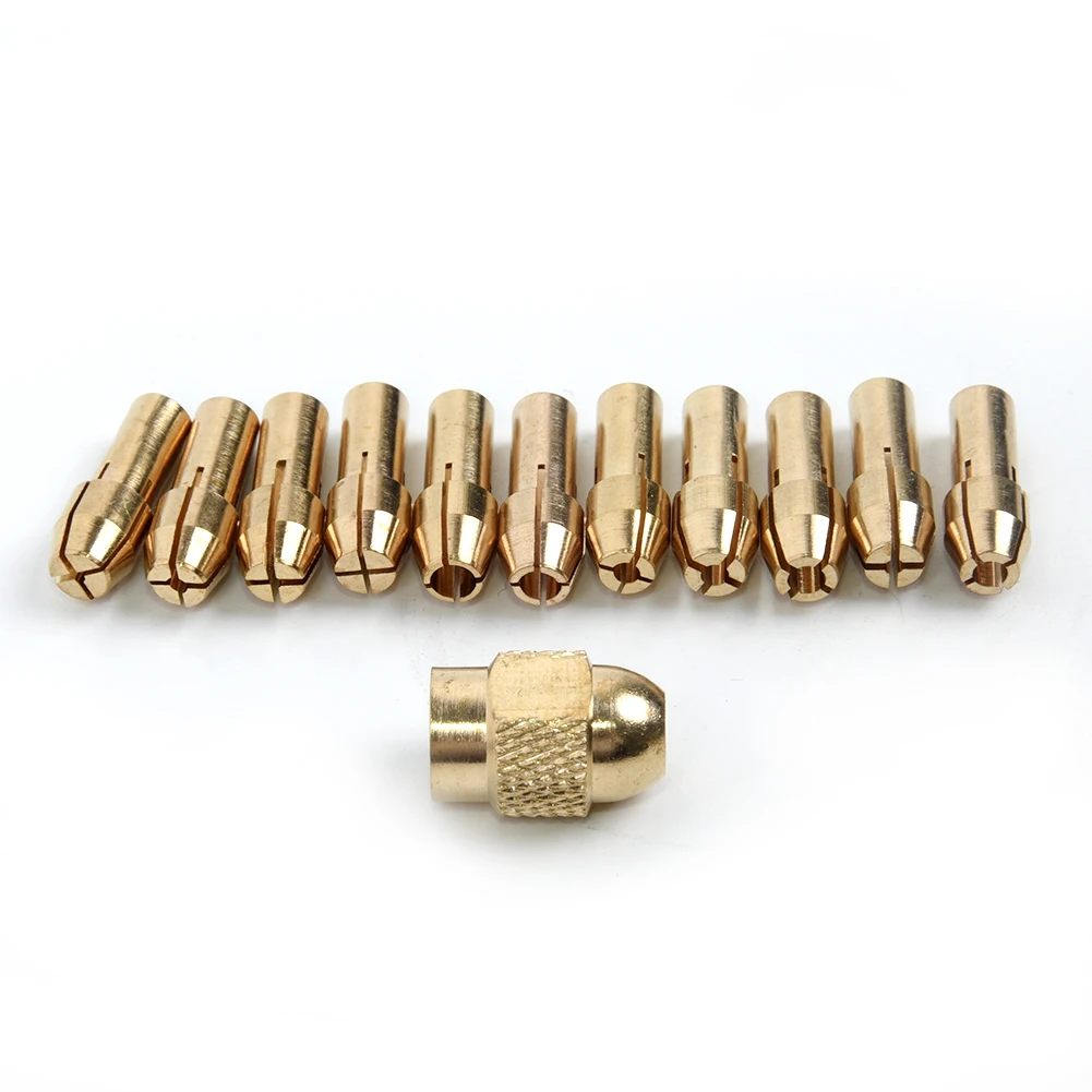 12 шт. латунный цанговый патрон 0 5/0 8/1 0/1+ 2/1 2 мм + M8 * 75 вращающиеся инструменты
