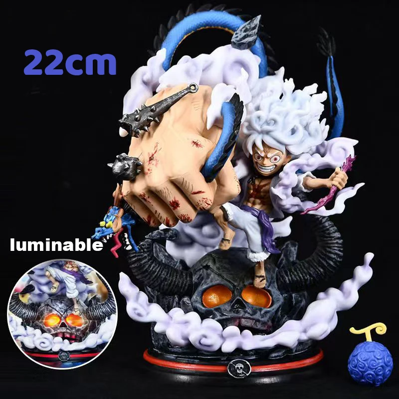 

22cm One Piece Luffy Sun God Nika Anime Figure Big Fist Monkey D Luffy Action Figurine PVC Collectible Model Doll Toys Gift