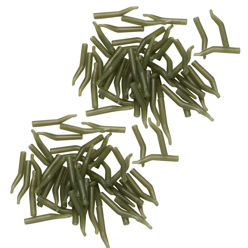 

100Pcs/Lot Carp Fishing Hook Sleeve Hair Rig Line Aligner Soft Anti Tangle Fishing Kickers / Line Aligners Accessories