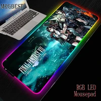 mrgbest final fantasy large l usb wired rgb dimmable mouse pad led game mousepad gamer desktop keyboard mat pc computer laptop